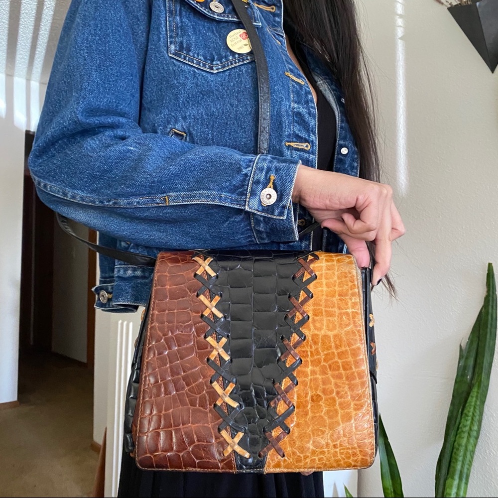 Genuine leather alligator Joseph B Purse